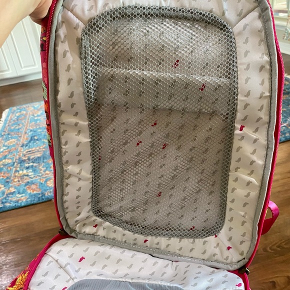 Sakroots Backpack: Raspberry In Bloom, Pink, padded laptop bag, Artists Circle - Picture 13 of 16